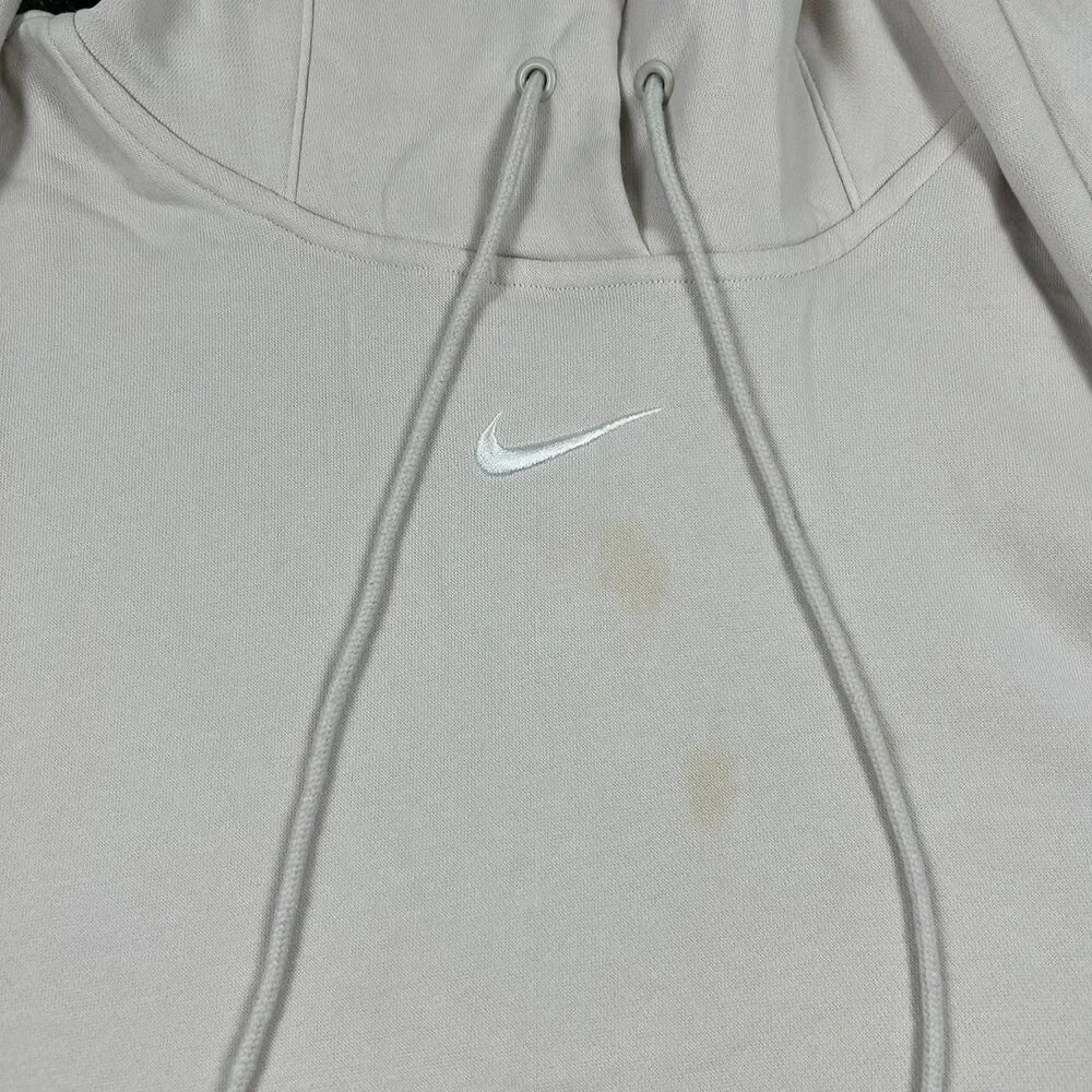Nike Men's White and Cream Hoodie